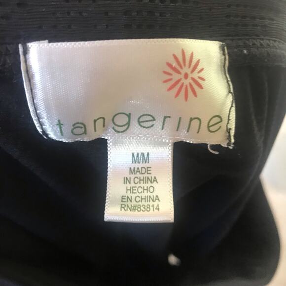 Tangerine Cropped Black Mesh Insert Athletic Pants Women’s Size Medium - Picture 6 of 8